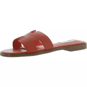 Женские кожаные сандалии Hadyn с открытым носком Steve Madden, цвет orange leather