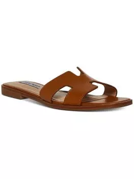 Женские кожаные сандалии Hadyn с открытым носком Steve Madden, цвет cognac leather