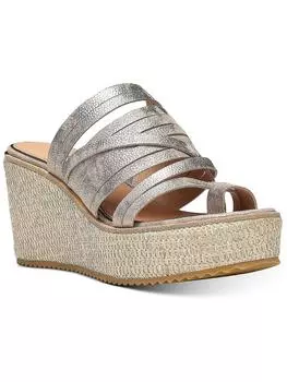 Женские кожаные сандалии Ithacaqa на платформе с ремешками Donald J. Pliner, цвет metallic suede/mushroom