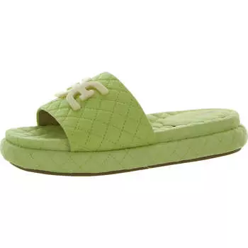 Женские кожаные сандалии Karinda Slip On Slide Sam Edelman, цвет kiwi leather