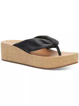 Женские кожаные сандалии Lellina Flatform на платформе Lucky Brand, цвет black renato