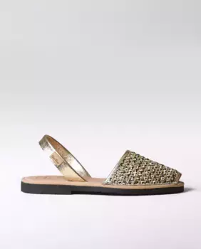 Женские кожаные сандалии Menorquina с принтом Toni Pons, золотой