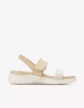 Женские кожаные сандалии на платформе с застежкой на липучке Cole Haan, натуральный
