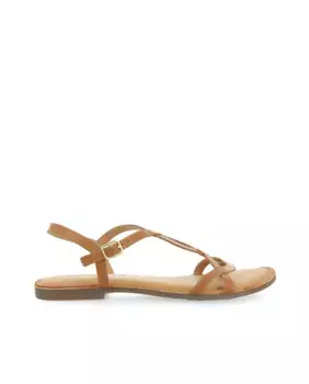 Женские кожаные сандалии на плоской подошве с застежкой на щиколотке Gioseppo, коричневый