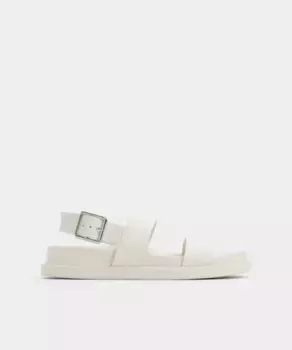 Женские кожаные сандалии на плоской подошве с круглым носком Aldo, белый