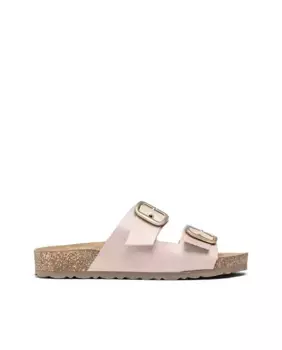 Женские кожаные сандалии на плоской подошве Yokono, бежевый