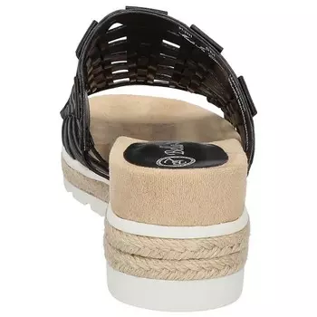 Женские кожаные сандалии на танкетке Oaklynn без шнуровки Bella Vita, цвет Black Leather