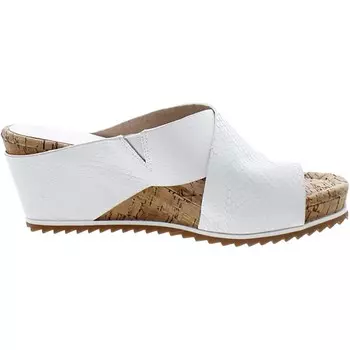 Женские кожаные сандалии на танкетке SISU Donald J. Pliner, цвет White/Snake Print