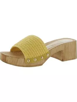 Женские кожаные сандалии OAKLEY Slip On Mule Dolce Vita, цвет yellow raffia