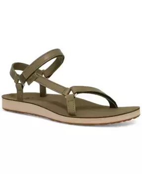 Женские кожаные сандалии Original Universal Slim Teva, зеленый