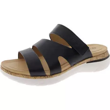 Женские кожаные сандалии Ralli с вырезами Earth, черный