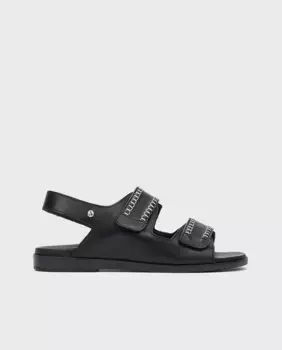 Женские кожаные сандалии с двойной застежкой-липучкой Pikolinos, черный