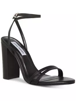 Женские кожаные сандалии с металлизированной пяткой Candid Steve Madden, цвет Black Leather