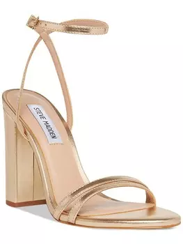 Женские кожаные сандалии с металлизированной пяткой Candid Steve Madden, цвет Gold Leather