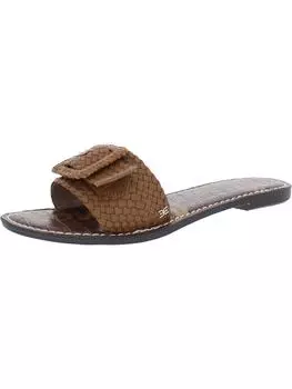Женские кожаные сандалии-шлепанцы Gabriela Basketweave Sam Edelman, цвет cuoio leather