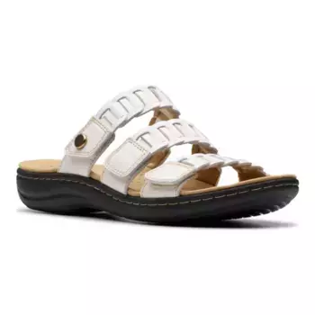 Женские кожаные сандалии-слайды Laurianne Hope Clarks, цвет white leather