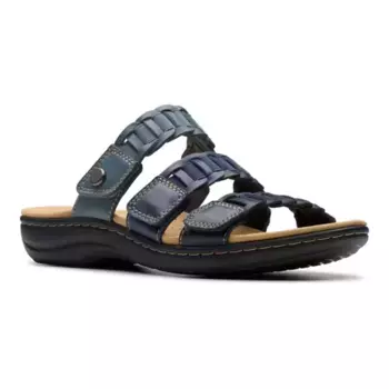 Женские кожаные сандалии-слайды Laurianne Hope Clarks, цвет navy multi leather