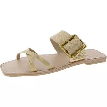 Женские кожаные сандалии-слайды LOWYN Dolce Vita, цвет natural raffia