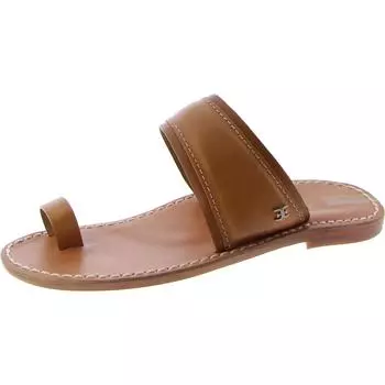 Женские кожаные сандалии-слайды с петлей для большого пальца Sam Edelman, коричневый