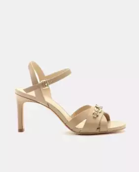 Женские кожаные сандалии Tiffanie с логотипом Michael Michael Kors, цвет Camel