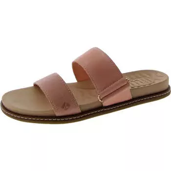 Женские кожаные сандалии Waveside Slip On Slide Sperry, персиковый