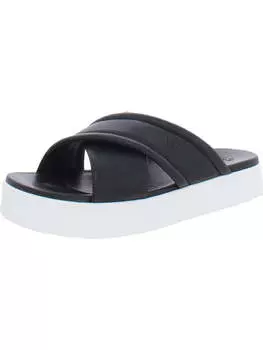 Женские кожаные сандалии Zayne Crossband с открытым носком на платформе UGG, черный
