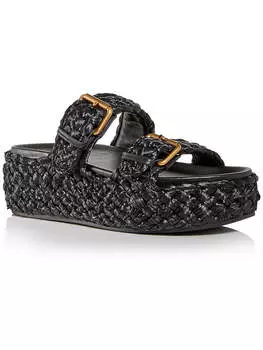 Женские кожаные сандалии ZIGGY на платформе ASH, черный