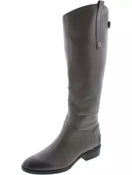 Женские кожаные сапоги для верховой езды Penny выше колена Sam Edelman, цвет grey leather