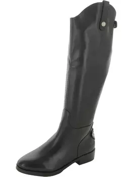 Женские кожаные сапоги до колена Aleah INC, цвет Black Leather