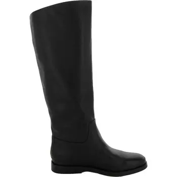 Женские кожаные сапоги до колена без застежек Vince, черный