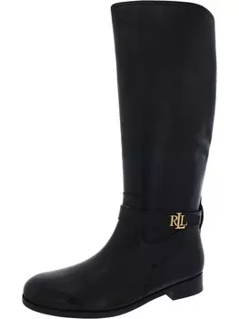 Женские кожаные сапоги до колена Brittaney для верховой езды Lauren Ralph Lauren, цвет Black/Burnished Calf