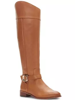 Женские кожаные сапоги до колена для верховой езды Vince Camuto, цвет Light Cognac Burnished Leather