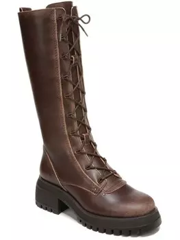 Женские кожаные сапоги до середины икры Jasper с потертостями Franco Sarto, цвет Brown Leather