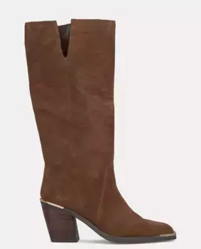 Женские кожаные сапоги с квадратным носком Alma en Pena, коричневый