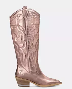 Женские кожаные сапоги с острым носком Alma en Pena, розовый