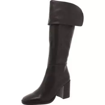 Женские кожаные сапоги Sierra на блочном каблуке до колена Steve Madden, черный