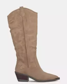 Женские кожаные сапоги в ковбойском стиле Alma en Pena, бежевый