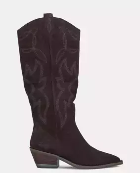 Женские кожаные сапоги в ковбойском стиле Alma en Pena, темно-коричневый