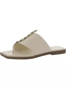 Женские кожаные шлепанцы MEGS со стразами Franco Sarto, цвет Cream Leather