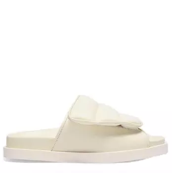 Женские кожаные шлепанцы с мягкой подкладкой Gia 3 цвета слоновой кости GIA BORGHINI, слоновая кость