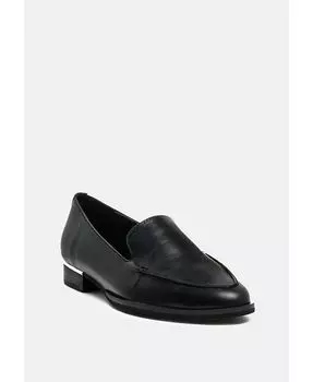Женские кожаные слипоны Rag & Co, черный