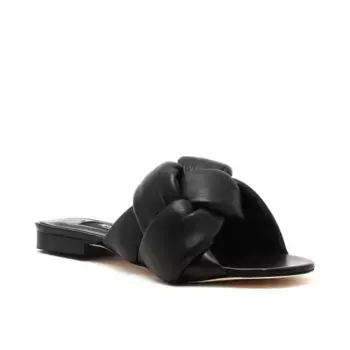 Женские кожаные тапочки Msgm, черный