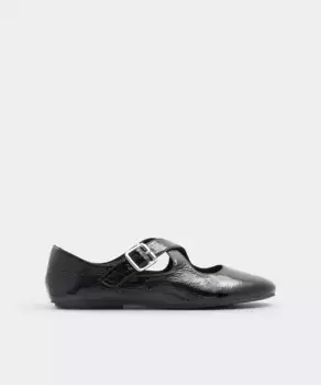 Женские кожаные тапочки с круглым носком Aldo, черный