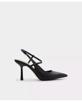 Женские кожаные туфли черного цвета с острым носком Aldo, черный