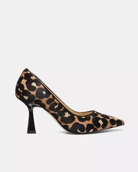 Женские кожаные туфли Clara с животным принтом и каблуком-воронкой Michael Michael Kors, мультиколор