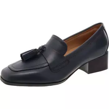 Женские кожаные туфли Comfort Insole на блочном каблуке Easy Spirit, темно-синий