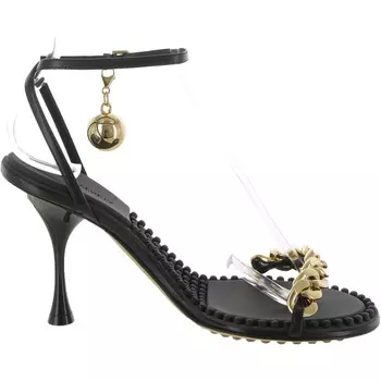 Женские кожаные туфли Dot с цепочкой и шариками Bottega Veneta, черный