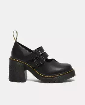 Женские кожаные туфли Eviee Mary Janes на толстом каблуке Dr. Martens, черный