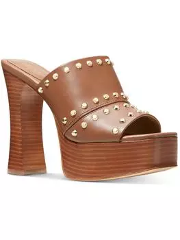 Женские кожаные туфли-лодочки Jagger Slip On на каблуках MICHAEL Michael Kors, цвет luggage/astor studs