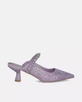 Женские кожаные туфли-лодочки с блестками Alma en Pena, сиреневый